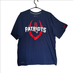 Men's Nike Dri-Fit Blue NFL Patriots  X-Large T-Shirt EUC